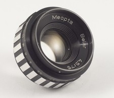 Meopta Belar 75mm F/4.5 enlarging vintage lens with unusual square aperture