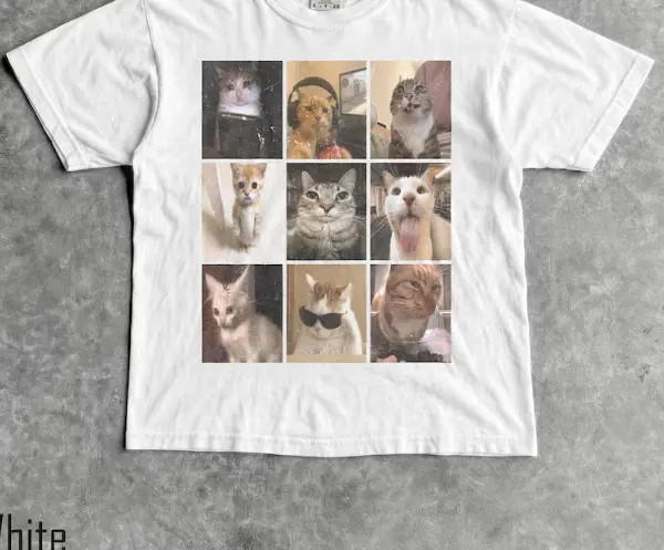 Cat Memes T-Shirt - Men & Women's Unisex Graphic Tee - Funny Cats Tee