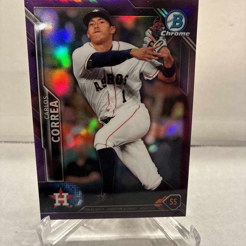 2016 Bowman Chrome - Carlos Correa #39 Purple Refractor /250
