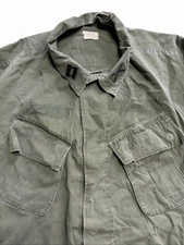 60s Slant Pocket Jungle Jacke Large Vietnam 3rd Pat Rip Stop Patched