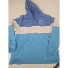 SISTREVolution Colorblock Windbreaker Hooded Pullover Jacket Blue White Medium