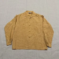 Vintage 50s Penneys Towncraft Rockabilly Atomic Fleck Loop Collar Shirt Size M