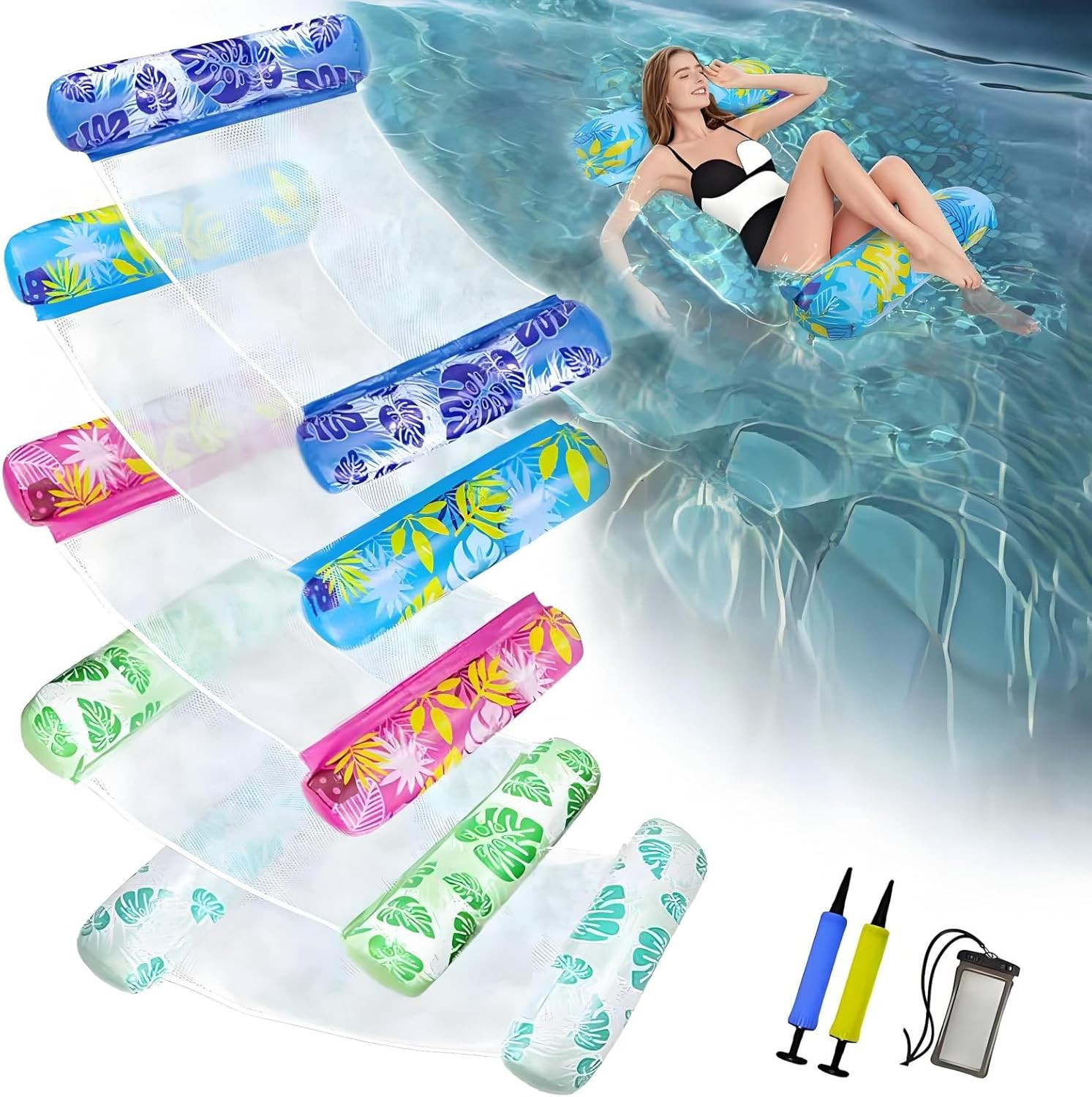 Hamaca Para Piscina Inflable Multiusos Flotador Silla De Agua Adultos Vacaciones