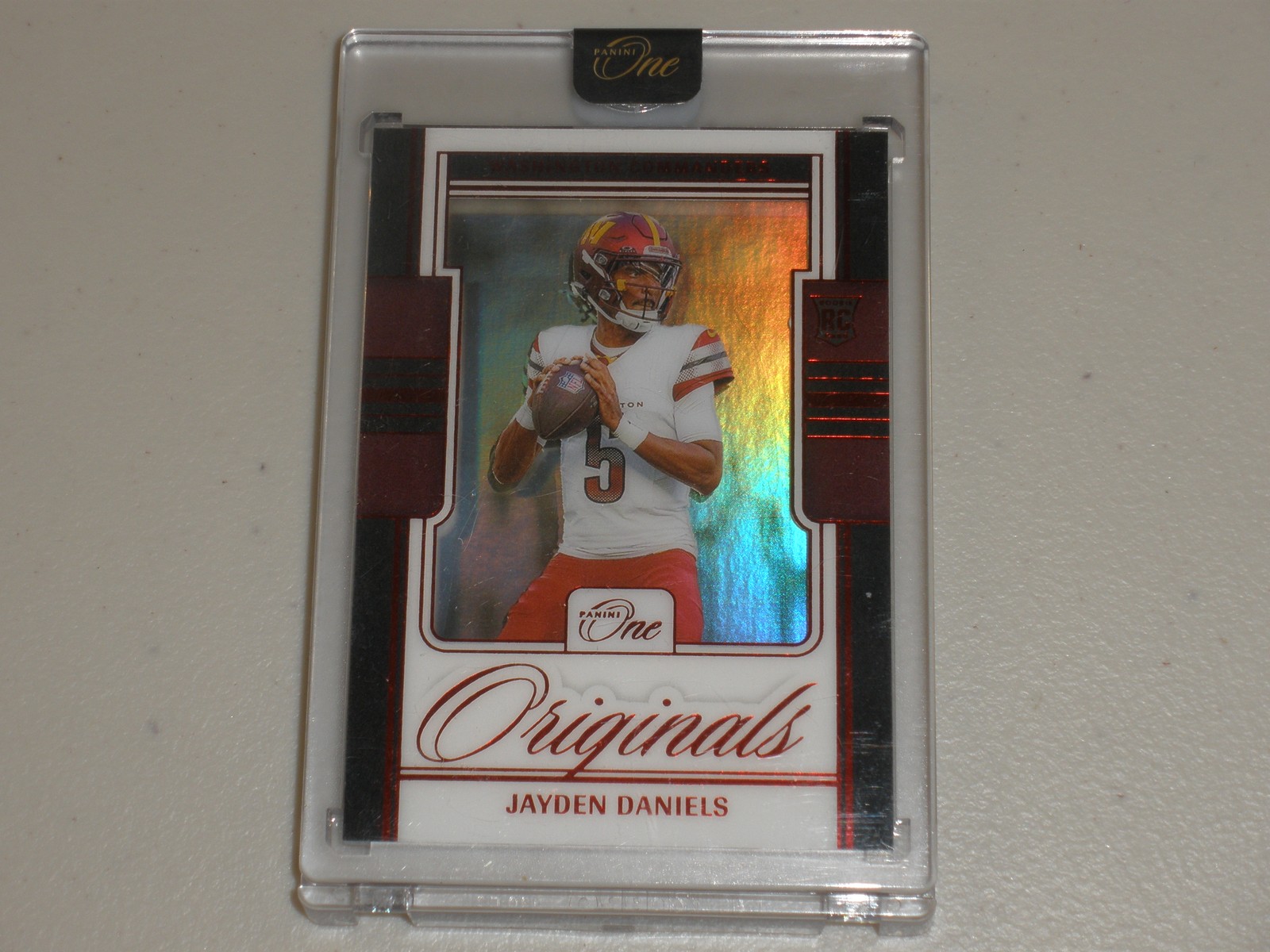 2024 Panini One Originals Red #JDS Jayden Daniels 10/49 Rookie RC