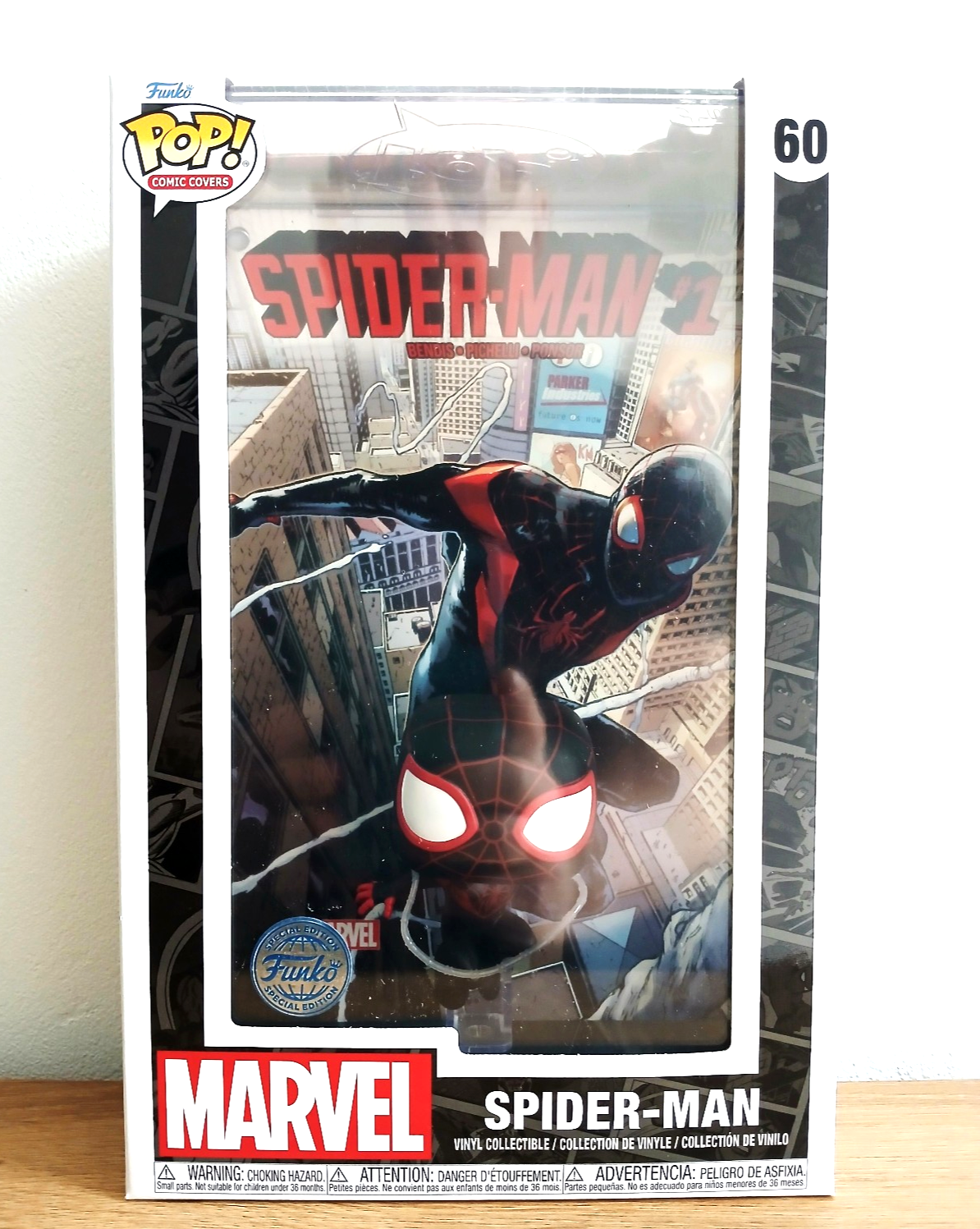 Funko Homme Noir Figurine Spider-Man Pop! Comic Cover Spider-Man 2016 - Image 2
