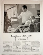 Chas H. Fletcher Castoria 1936 Vintage Print Advertisement Little Lady
