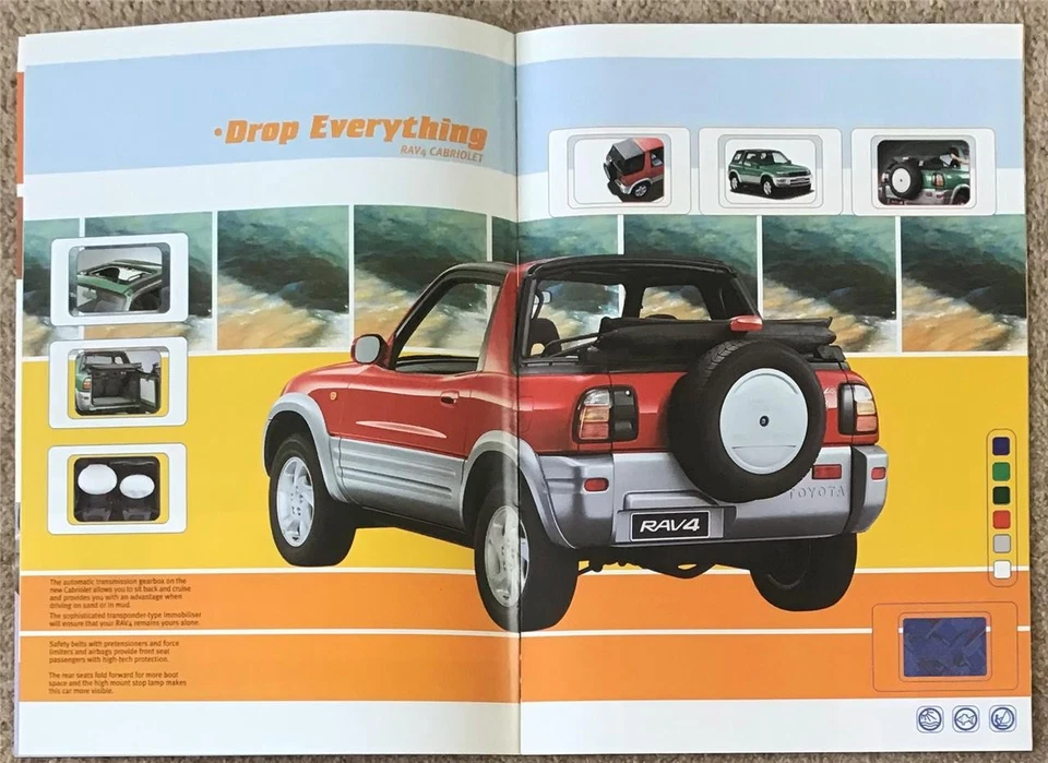 TOYOTA RAV4 Sales Brochure FEB1998 #MT1234 SOUTH AFRICA - Image 3 of 4