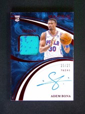 Adem Bona 2024-25 Panini Immaculate RC Rookie Sneaker Patch Auto Red 23/25