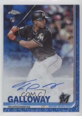 2019 Topps Chrome Rookie Blue Wave Refractor 67/150 Isaac Galloway Auto RC 0pv7