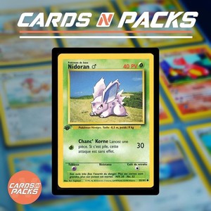 Carte Pokemon Nidoran 55/102 Set de Base Edition 1 NM-Mint