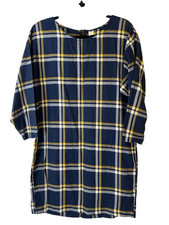 Old Navy plaid shirt shift dress sz S 100% cotton preppy academia