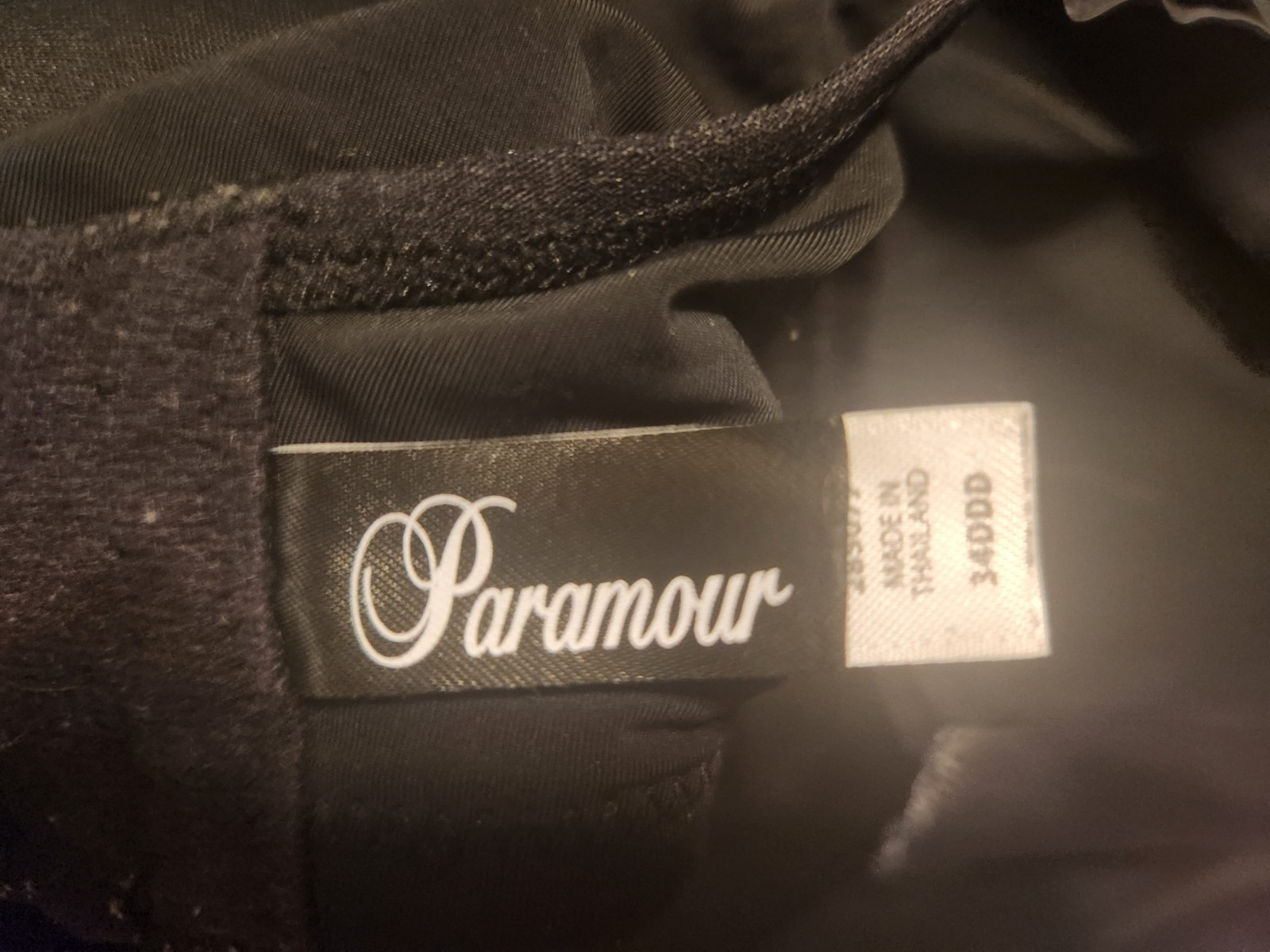 Paramour 34DDD Black Underwire Full Coverage Bra … - image 4