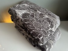 Dunelm Luxury Grey  Versailles Pencil Pleat Lined Long, Thick,  Heavy Curtains