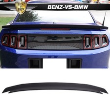 Fits 10-14 Ford Mustang Rear Trunk Spoiler Wing Tail Lip Unpainted Black Abs