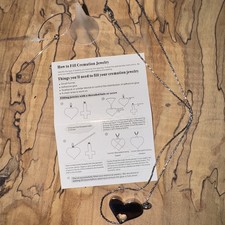 Cremation Heart Jewellery Urn Necklace Pendent Ashes Locket For Dad Remembrance