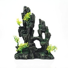 Aquarium Decor - Fish Tank Decorations with Mountain View Stone Ornament, Ide...