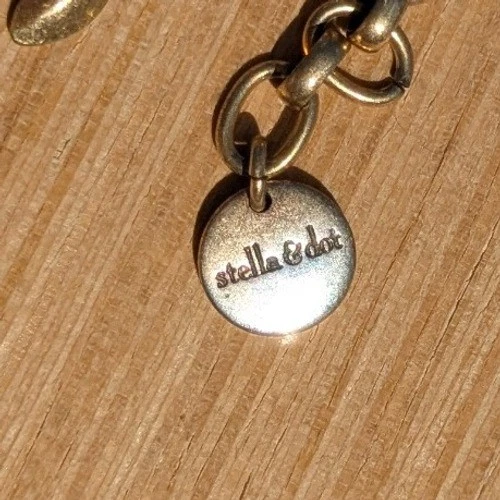 Collar llamativo Stella & Dot verde azul oro bisutería Foto 3 de 4