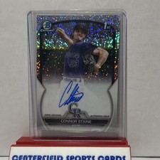 2023 Bowman Chrome Connor Staine Speckle Refractor Auto /299 #CPA-CSE Rockies