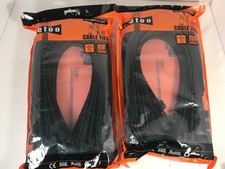 Eletoo 24 inch Black Zip Ties 120 Pack 500 LBS Heavy Duty UV Resistant Cable Tie