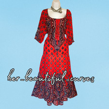 JOE BROWNS BOHO PAISLEY FLORAL PRINT OCCASION WEDDING PARTY DRESS SIZE 24