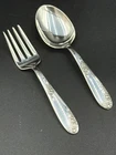 SWEETHEART ROSE BY LUNT STERLING SILVER 2- PC BABY SET NO MONOGRAM