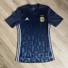 Adidas Argentina Training Jersey Mens M Blue Climacool AFA Soccer Messi Era 