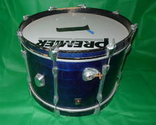 Vintage Premier 22" bass drum x 16.25" blue shimmer / silk 1970's