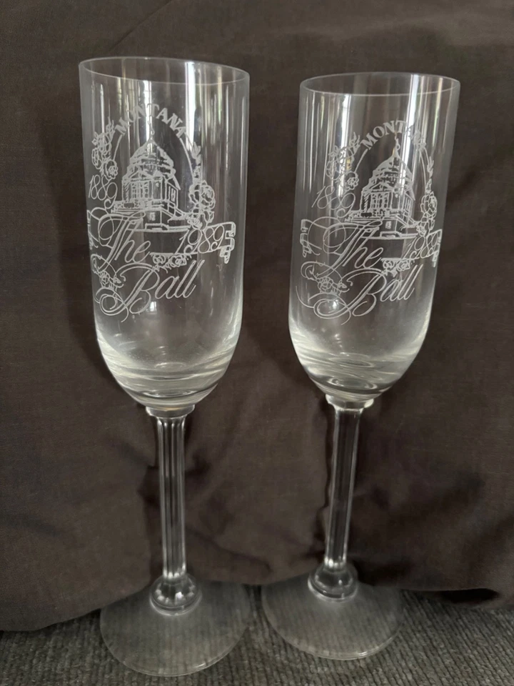 Flautas, boletos y programa vintage 1989 Montana Centennial Ball Foto 3 de 4