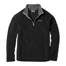 Mens Craghoppers Selby Half Zip Micro Fleece Top Jumper Black