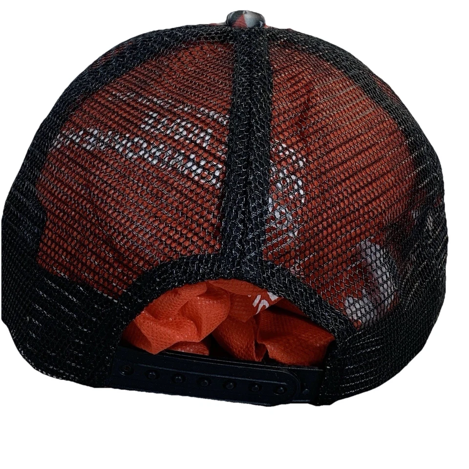 Volcom Hat Cap Snap Back Adult One Size Black Red Blue Floral Poly Trucker Mesh - Image 4 of 4