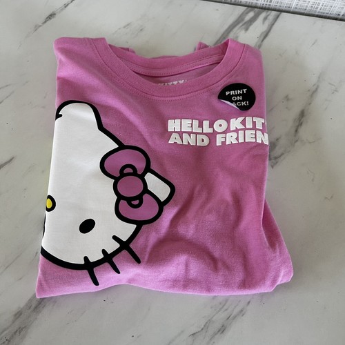 Hello Kitty Girls Pink Short Sleeve T-shirt Size Small Youth Graphics NWOT BxK - Picture 4 of 6