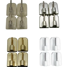 Self Adhesive Hooks Sash Rod Kitchen Curtains Set of 4