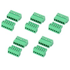 5 Set 6 Pin 3.81mm Pitch PCB Mount Screw Terminal Block Connector with 6Pin P...