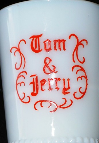 Vintage McKee Glas Tom und Jerry Weihnachten Ei Nog Punsch Becher signiert Top! - Bild 5 von 7