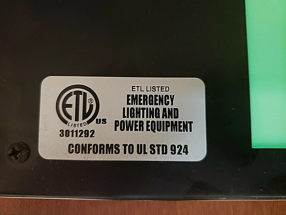 2 BRADY BRADYGLO BLACK WALL MOUNT PHOTO LUMINESCENT EXIT SIGNS STEEL MODEL 37851 - Image 4 of 4