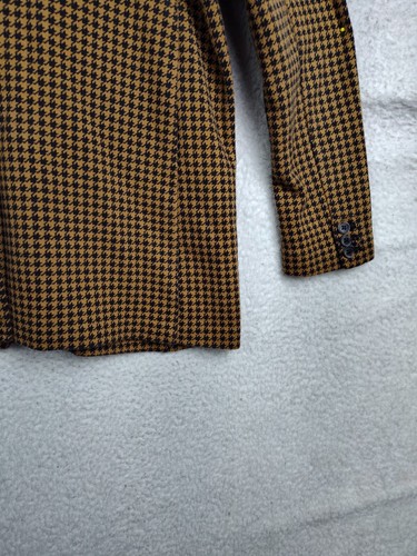 Old Navy Women Jacket Large Brown Houndstooth CottonBlend Single Breasted Blazer - Picture 16 of 23
