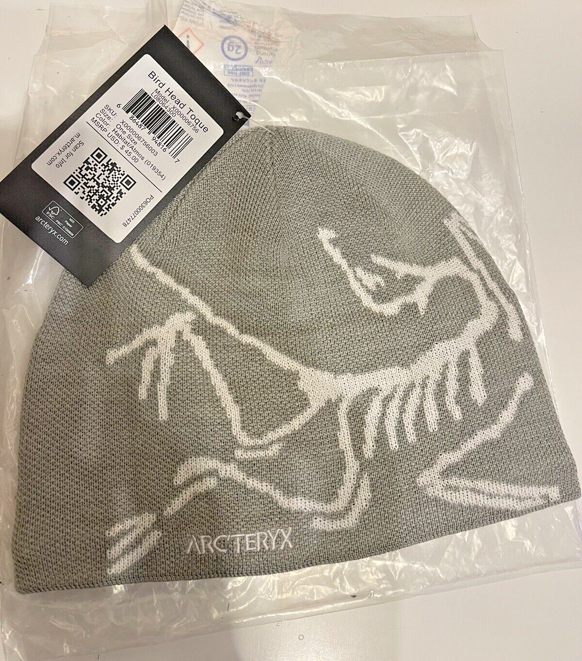 Arc'teryx Bird Head Toque Habitat Atmosfera Foderato 100% Autentico