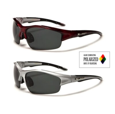 X Loop POLARIZED Sunglasses Wrap Around Plastic Half Frame Sport Driving For Men