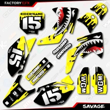 Yellow Savage Camo Racing Graphics Kit fits Honda CRF150R 07-25 CRF 150R Decals