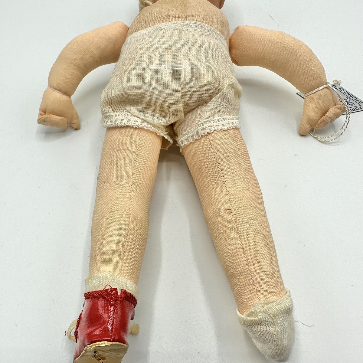 Vintage German Schildkröt Doll 107/28 Celluloid Head Fabric Body w