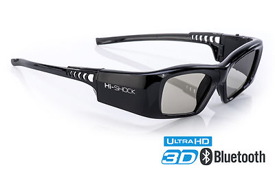 Hi-SHOCK  3D Glasses BT Pro ''Black Diamond'' | for Samsung, Sony HD / 4K TV Black