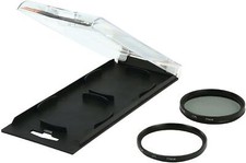 Image of 55mm UV and CPL Camera Lens Filter Kit for Sony Alpha with Case