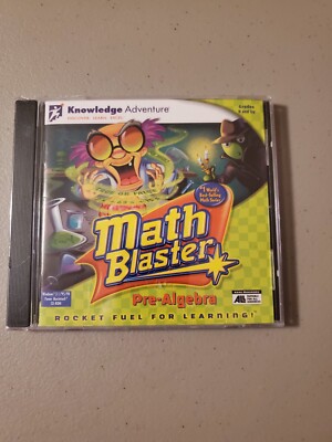 NEW Sealed Math Blaster CD-ROM Software Game Pre-Algebra Windows 98/95  PC   