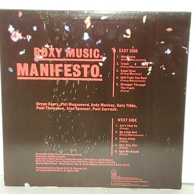 ロキシー・ミュージック／マニフェスト レコード アメリカ盤 Roxy