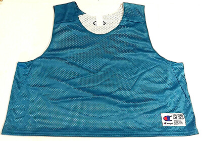 NEW! Champion Reversible Lacrosse Pinnie, Teal/White, XXL / XXXL, Free Shipping!