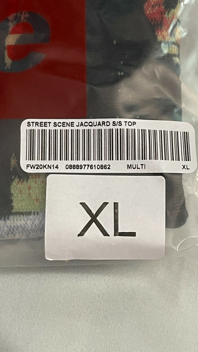 SUPREME STREET SCENE JACQUARD S/S TOP SIZE XL MULTICOLOR