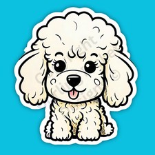 Poodle Dog Cute Adorable 3" Vinyl Sticker