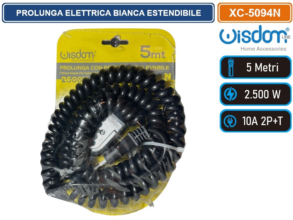 Cavo Prolunga Esterno 5m IP65 Impermeabile - Per Luci Giardino E Natale - Foto 3