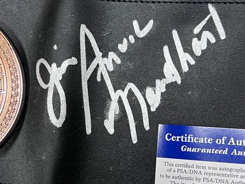 BRET JIMMY JIM HART FOUNDATION SIGNED REPLICA WRESTLING BELT PSA/DNA 3A71443 - Picture 3 of 4