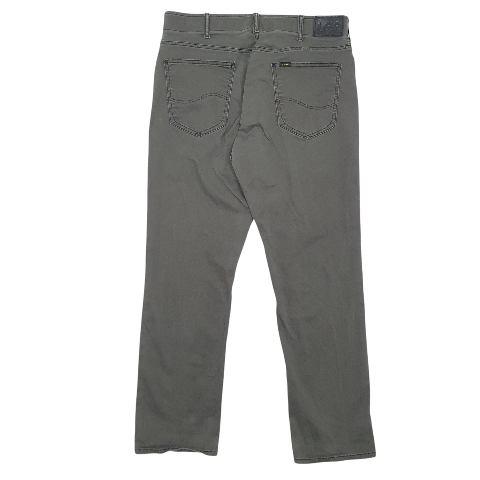 LEE Extreme Motion Chino Trousers Cotton Blend Grey Mens W34 L30 image 3